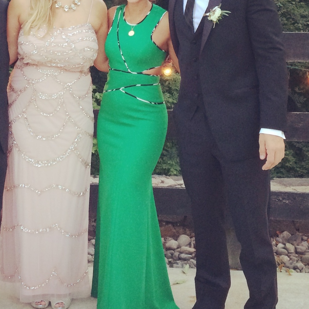 Bcbg MaxAzria Nikkole Sleeveless Side Cutout Gown